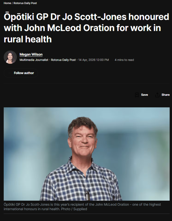 "KO TE WHARE HAUORA KUA HEREA: The Man Who Sold the Healing House From the Inside and Called It Rural Medicine" - 17 April 2026