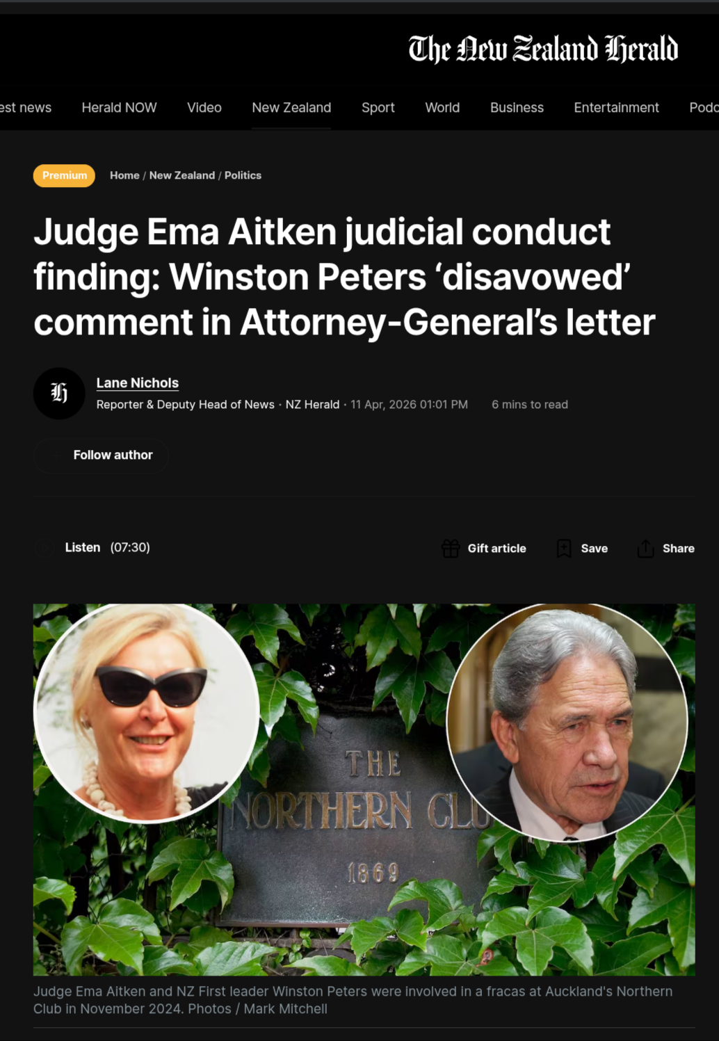 "🔥 THE ARSONIST'S ALIBI How Winston Peters Set the Courthouse on Fire, Handed Judith Collins the Matches, and Then Pretended He Never Smelled Smoke" - 11 April 2026