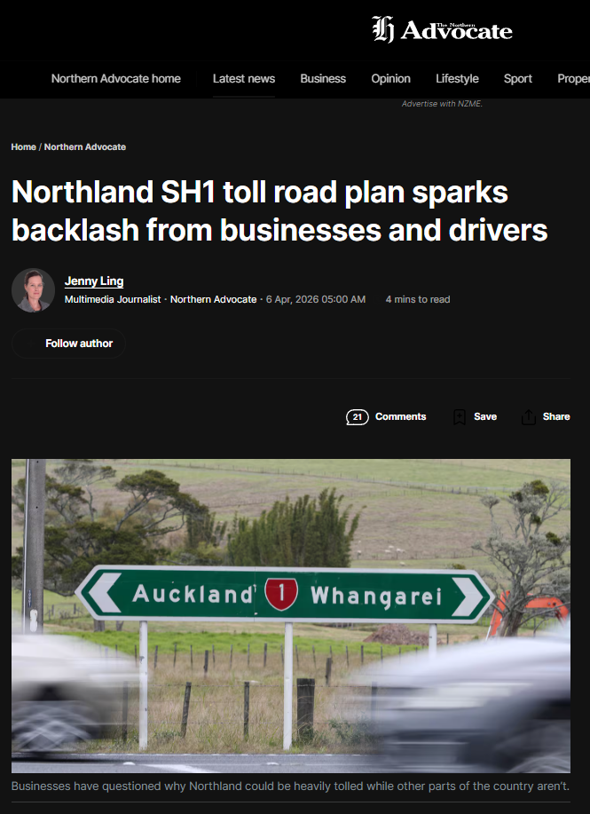 "Te Ara Utu: The Toll Road to Nowhere — How Chris Bishop's Neoliberal PPP Machine Is Building a Poverty Trap Through the Heart of Te Tai Tokerau" - 6 April 2026