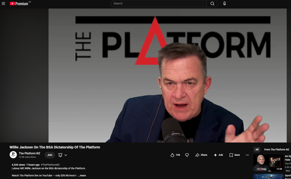 "The Platform Is a Racist Recidivist's Escape Vehicle — And Willie Jackson Just Handed Him the Keys" - 7 April 2026