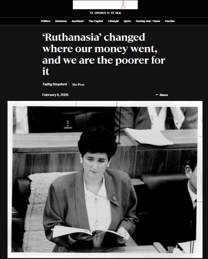 "The Knife in the Honours Box: How Ruth Richardson Bled Aotearoa Dry — and the Crown Gave Her a Medal for It" - 16 May 2026