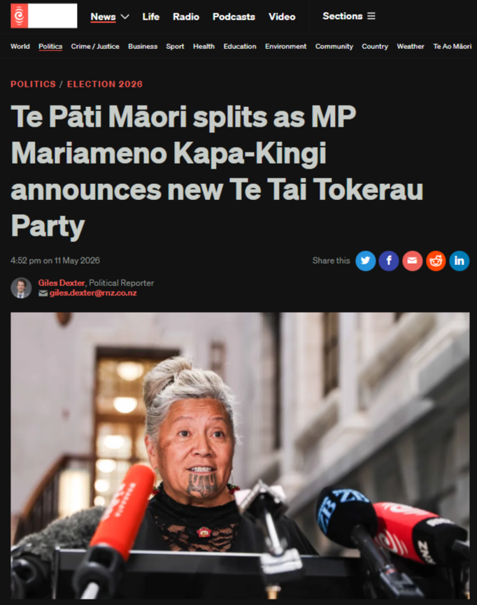 ""WE ARE THE ONES WE'VE BEEN WAITING FOR": Mariameno Kapa-Kingi's Full Declaration, the Implosion of Te Pāti Māori, and Why the North Is Rewriting Māori Politics From the Ground Up" - 12 May 2026