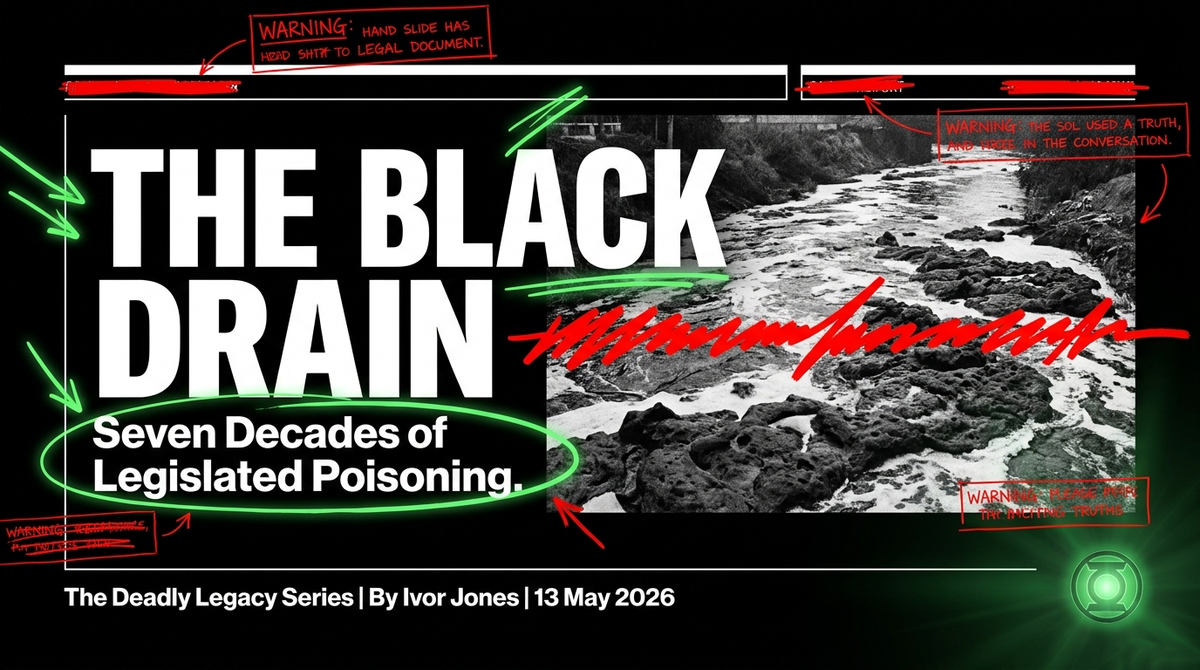 "THE BLACK DRAIN: How the Crown Sold a River to a Corporation, Watched It Die, and Is Now Selling the Undertakers" - 13 May 2026