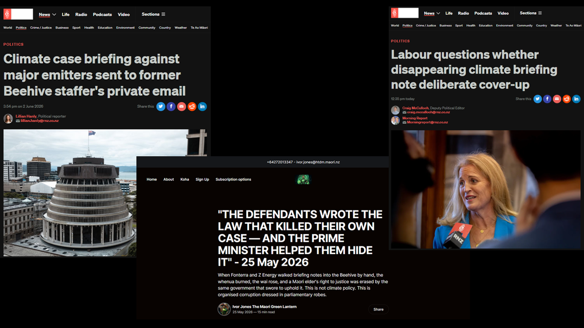"THE TANIWHA IN A SUIT: How Corporate Defendants Bribed a Government With Its Own Law — And the Prime Minister Shredded the Receipts" - 3 June 2026