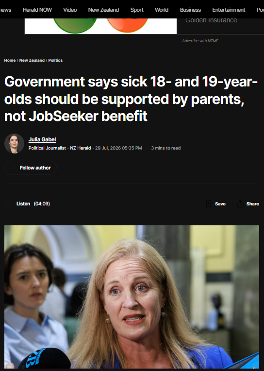 "THE PARENTAL TAX: How Louise Upston Turned Cancer Wards Into Means-Test Waiting Rooms" - 30 July 2026