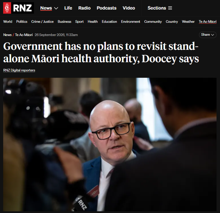 "The Crown Ripped Māori Hands From The Health System — Then Called The Amputation “Patient Care”" - 27 September 2026
