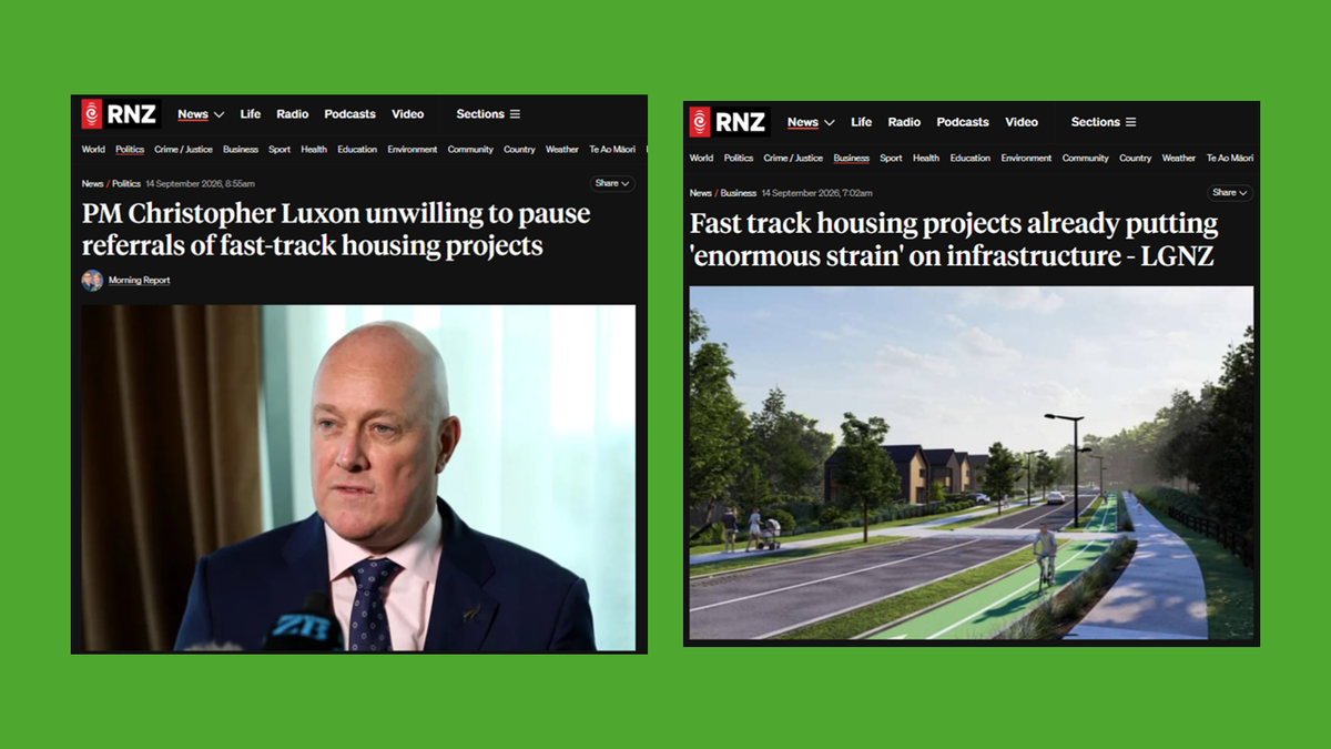 "The Fast-Track Hustle - Wellington Signs The Consent. Whānau Inherit The Pipes, The Debt, And The Democratic Wreckage" - 15 September 2026