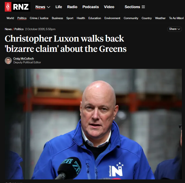 "THE COUNTERFEIT WAKA: "Luxon's White Supremacist Neoliberal Crew Forged A Smear, Forged A Statistic, Forged An Excuse" - 3 October 2026