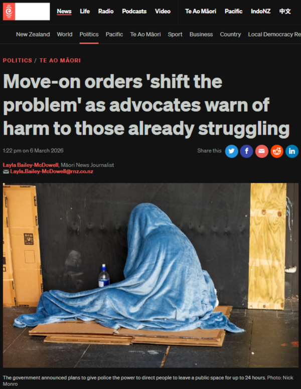 "They Don't Want to Fix Homelessness. They Want to Hide It from View." - 8 March 2026