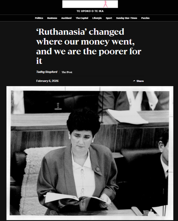 "The Knife in the Honours Box: How Ruth Richardson Bled Aotearoa Dry — and the Crown Gave Her a Medal for It" - 16 May 2026
