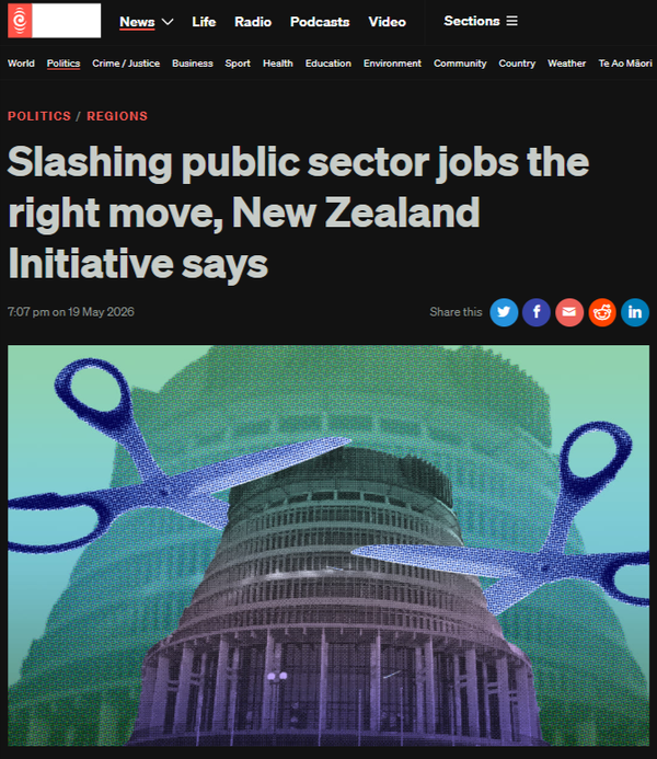 "The Wrecking Crew: How the New Zealand Initiative's Atlas Network Puppets Are Cheering the Destruction of 9,000 Whānau Livelihoods" - 20 May 2026