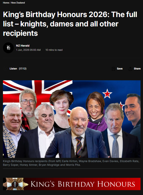 "THE CROWN'S CONVEYOR BELT: How the 2026 King's Birthday Honours Subsumes Every Soul Into the Neoliberal Machine" - 1 June 2026
