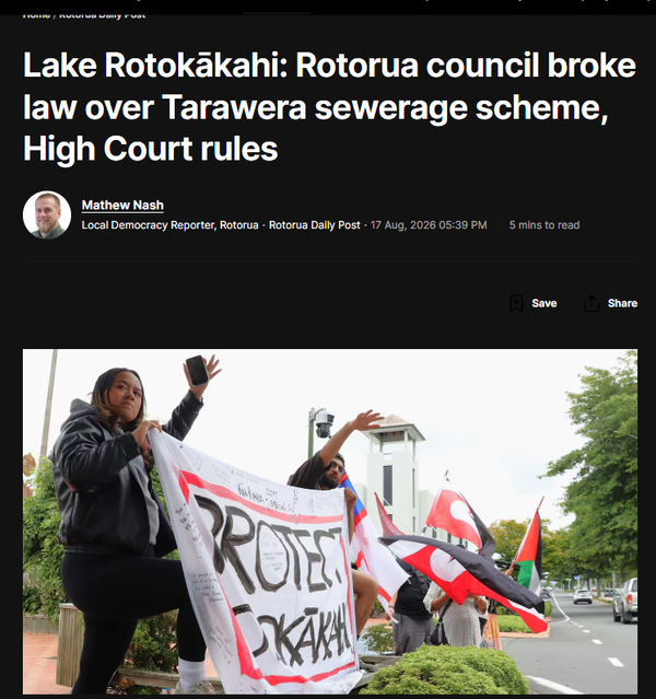 "Paru Through the Tapu: The Council Broke the Law, Then Sent the Police to Finish the Job" - 18 August 2026