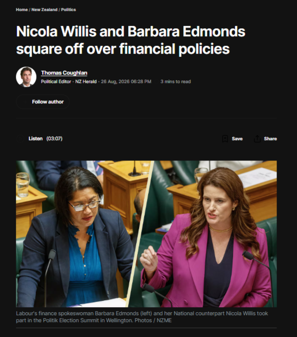 "National/Labour - Two Faces, One Fist: How A White Supremacist Neoliberal Government And Its Labour Understudy Are Robbing Whānau Blind" - 27 August 2026
