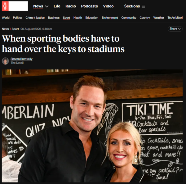"YOU CAN'T LEAVE BUSINESS OUT": An MGL Answer to RNZ's Case for Selling New Zealand Sport" - 20 August 2026