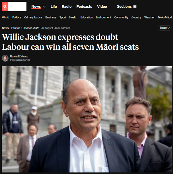 "Willie Jackson Forgot His Own Net — and I Am Not Going to Be Polite About It" - 20 August 2026