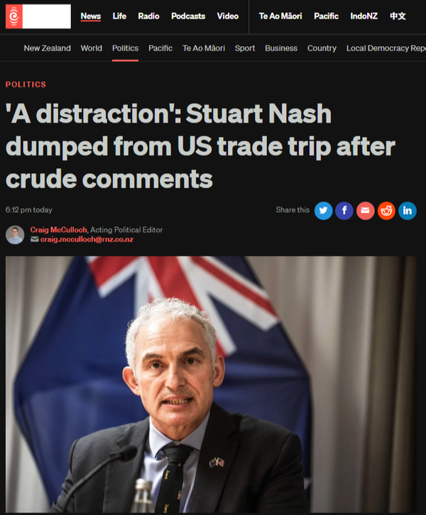 “The Rotten Core of Power: Stuart Nash's Vulgar Misogyny Exposes the Neocolonial Grift Machine” - 17 September 2025