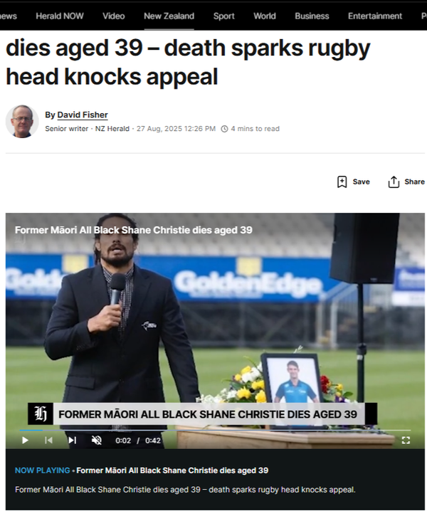 “When Rugby Becomes Rōrā: A Māori Perspective on the Industrial Complex of Brain Damage” - 27 August 2025