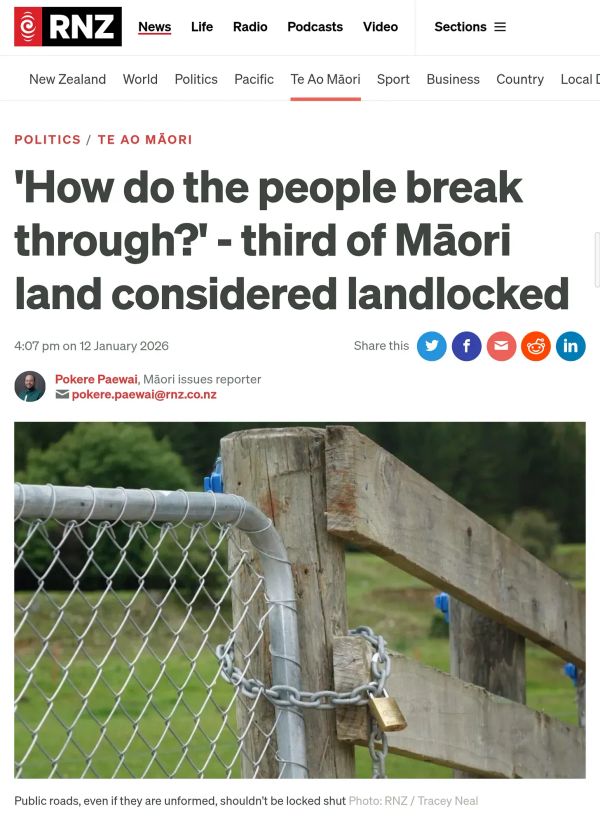 “THE GREAT LAND LOCKOUT: A METAPHORICAL RECKONING” - 12 January 2026