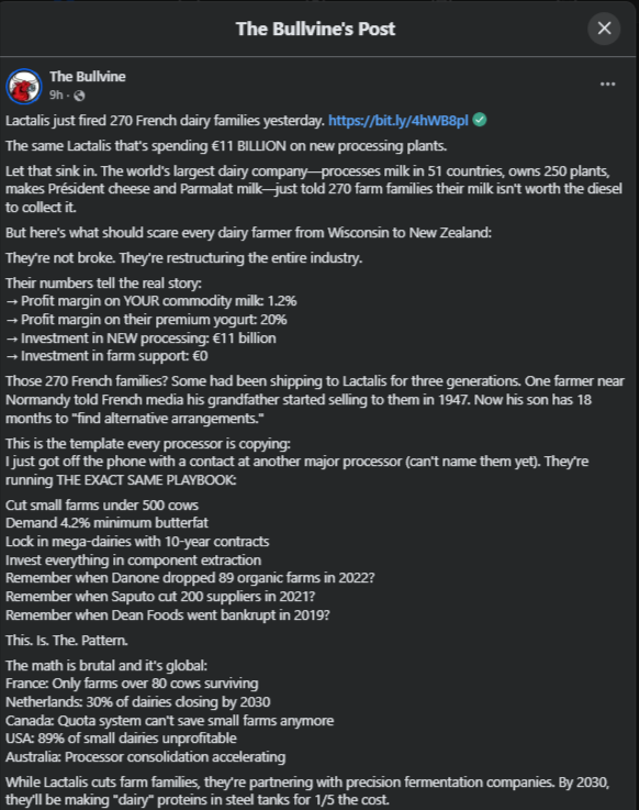"How a French Billionaire’s Dairy Empire Just Bought New Zealand’s Soul While Firing 270 Farmers Back Home" - 15 November 2025