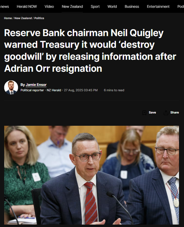 “The Closed Door Conspiracy: How Neil Quigley's "Goodwill" Protects Neoliberal Secrecy Over Public Transparency” - 27 August 2025