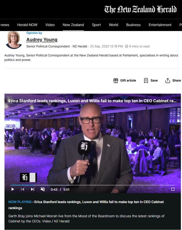 “Audrey Young’s Propaganda Playbook: How the Herald’s Chief Spinner Manufactures Consent for Corporate Power” - 26 September 2025