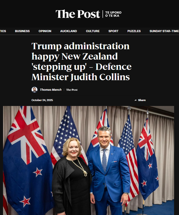 “Tā Te Māori Green Lantern: The Billion-Dollar Betrayal - Judith Collins’ Washington Mission Exposes Neoliberal Militarism Harming Aotearoa” - 25 October 2025