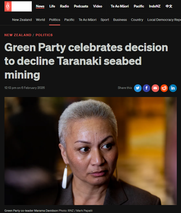 ”Dead Dolphins, Dumb Ideas: How Seabed Mining Tried to Turn Taranaki into a Corporate Strip Mine” - 7 February 2026