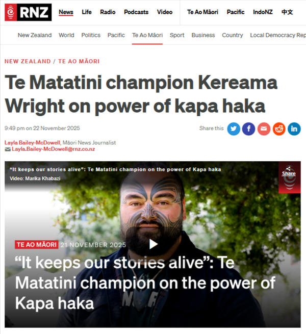 “Poua te Aroha: How Kapa Haka Tells the Coloniser ‘You Will Never Kill Us’” - 23 November 2025