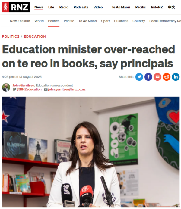 “Education Minister's War on Te Reo Māori: When Settler Colonialism Attacks Our Tamariki” - 14 August 2025