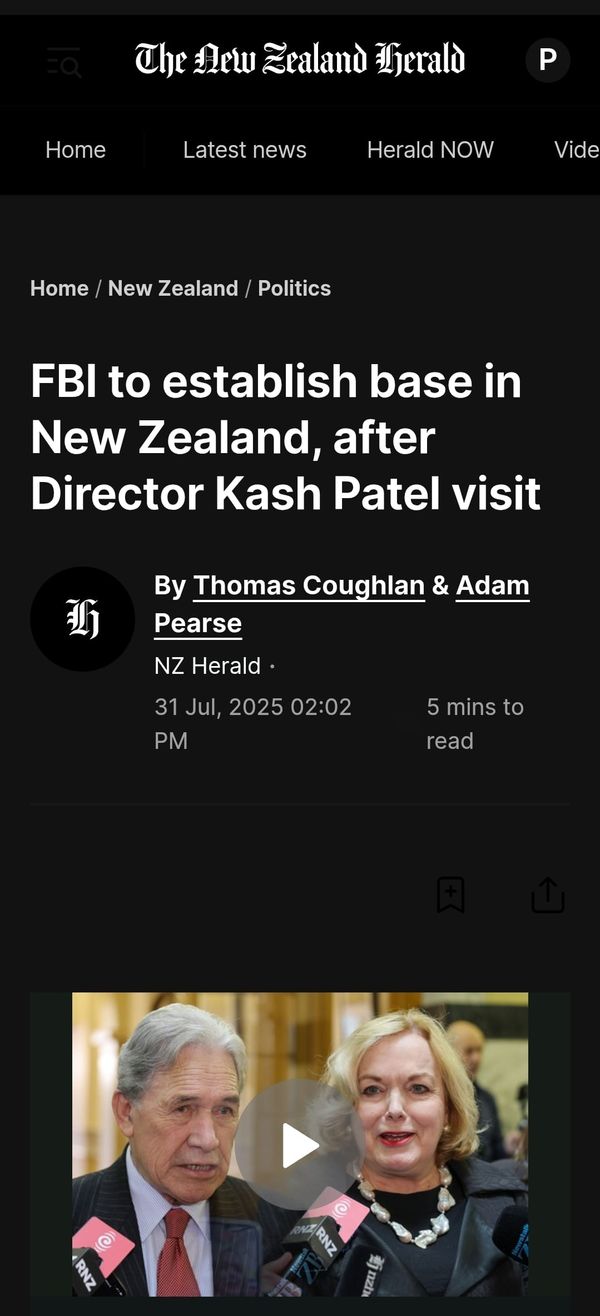 “The American Eagle's Talons Grip Our Whenua: FBI Base a Colonial Surveillance Expansion” - 31 July 2025