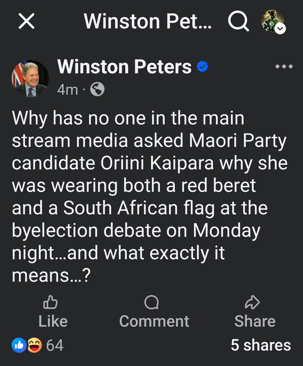 “Winston Peters' Red Beret Rage: When Dog Whistles Sound Like Air Raid Sirens” - 27 August 2025