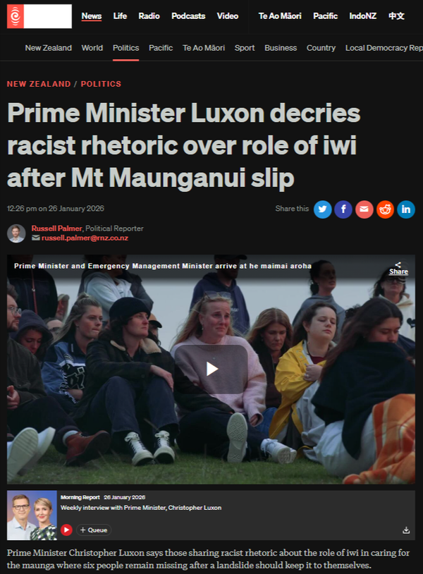 “Julian Batchelor’s Stop Co-Governance Rant and the Luxon Government’s Complicit Co-Optation” - 27 January 2026