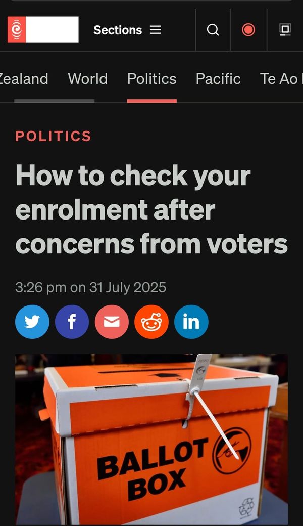 "The Silent Coup: How New Zealand's Coalition is Engineering Electoral Apartheid" - 1 August 2025