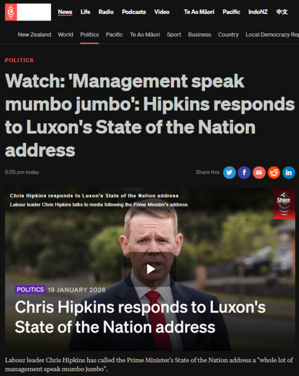 “Hipkins’ Campaign Promises vs. Electoral Reality: Why Labour Cannot Govern Alone and Won’t Admit It” - 19 January 2026