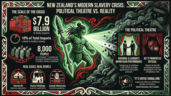 “The Theatre of Shame: How New Zealand’s Political Establishment Performs Virtue While the Machinery of Bondage Churns On” - 30 January 2026