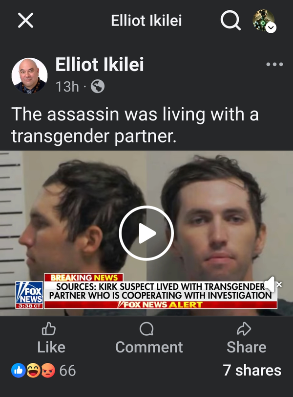 “How Elliot Ikilei Weaponizes Tragedy for Anti-Trans Hatred” - 15 September 2025