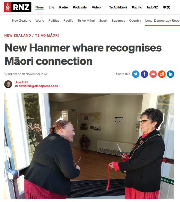 "Te Aroha o te Hauangiangi and the Settler Colonial Script at Hanmer Springs" - 14 November 2025