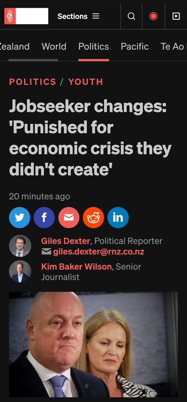 "PUNISHING THE INNOCENT: How National’s Benefit Cuts Weaponize Poverty Against Rangatahi" - 6 October 2025