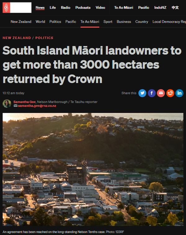 “The Nelson Tenths: Crown Trust Breached for 186 Years—A Settlement Finally Arrives, But Questions Remain” - 18 December 2025
