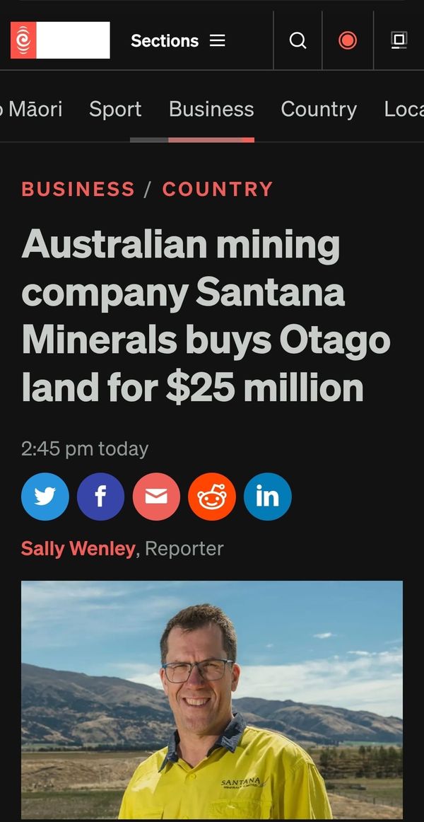 “Australian Mining Giant Seizes Sacred Central Otago Land” - 10 July 2025