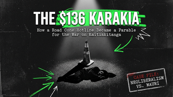 "How a Road Cone Dob-In Line Became the Parable for Neoliberalism’s War on Kaitiakitanga:  The $136 Karakia” - 1 February 2026 