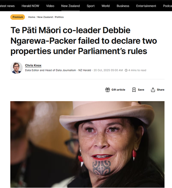 “The Double Standard Laid Bare: How Atlas-Linked Media Hunts Māori While Shielding Pākehā Property Hoarders” - 20 October 2025