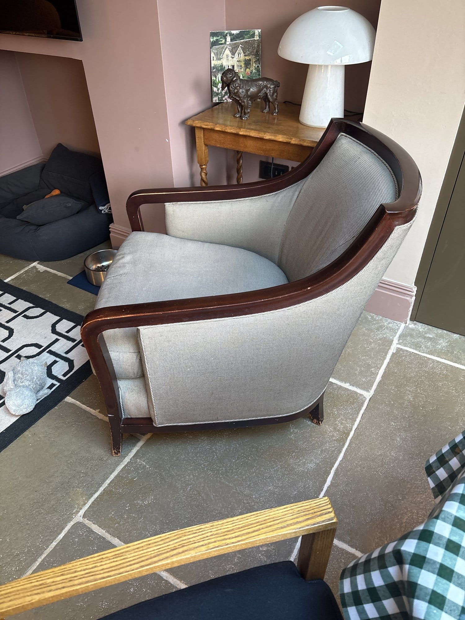 A Baker salon chair by Barbara Barry