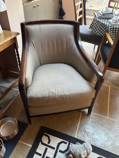 A Baker salon chair by Barbara Barry