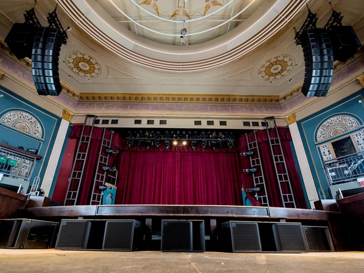 PK Sound T8 robotic line source system with T18 & T218 intelligent subwoofers installed at The Palace Theatre