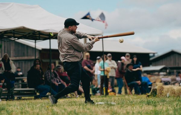 Video/Photos: 1880s vintage baseball at Yamhill County History Museum