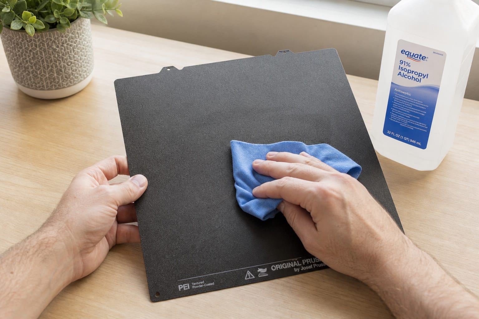 Clean Plate to Solve 3D Print Not Sticking to Bed
