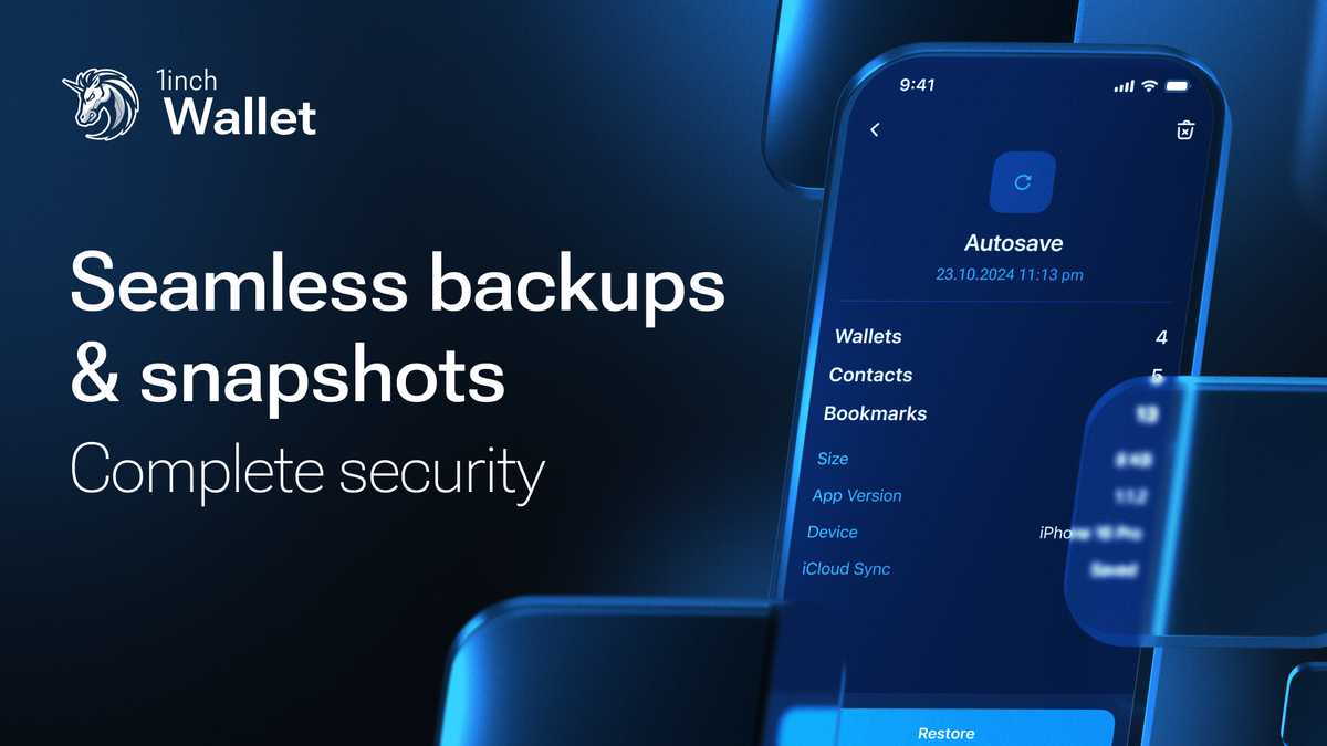 The 1inch Wallet: smart backup options