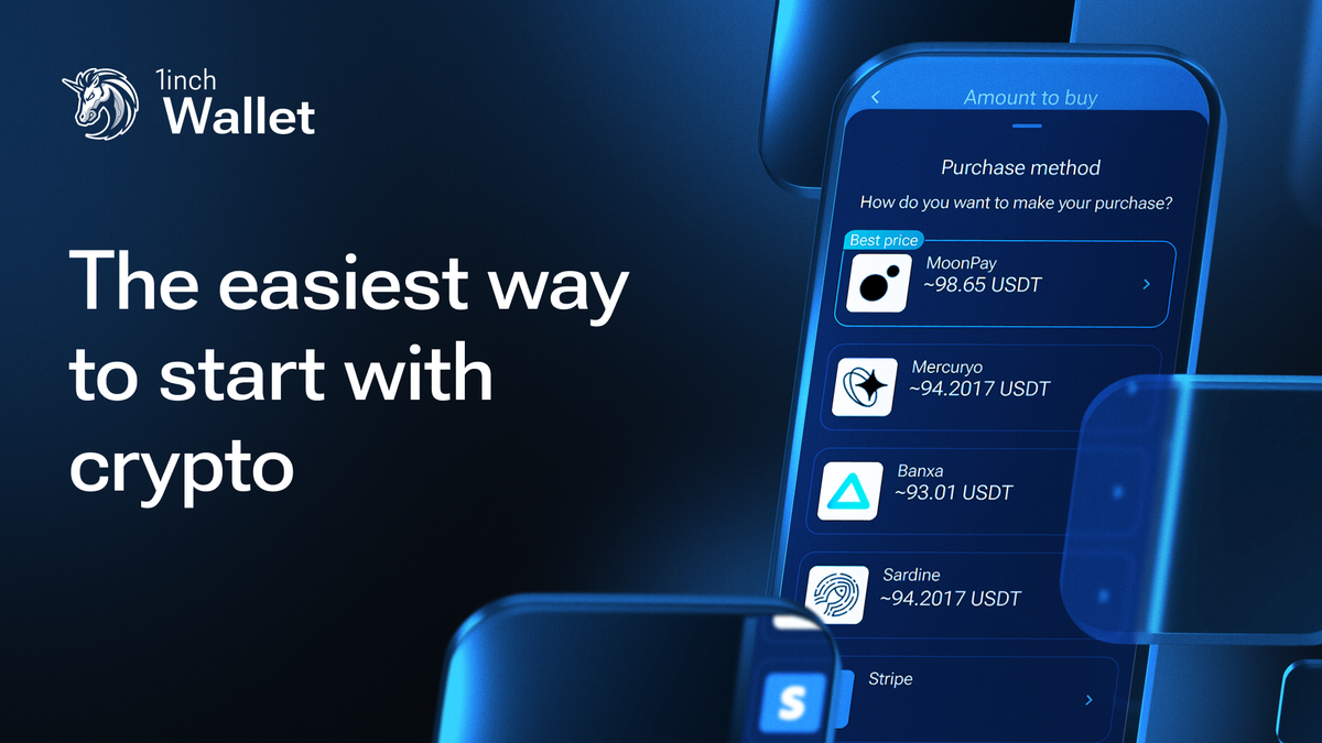 How to buy crypto with fiat in 1inch Wallet